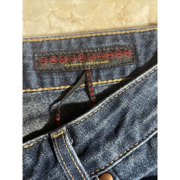 Adriano Goldschmied Womens Gemini Boot Cut Jeans Blue Medium Wash Whiskered 28 R - Picture 1 of 8